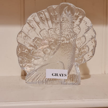 Glass Display Figure in the shape of Pheasant