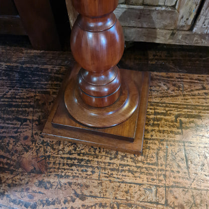 Antique Pedestal in Turned Blackwood for Plants Pot or Statue