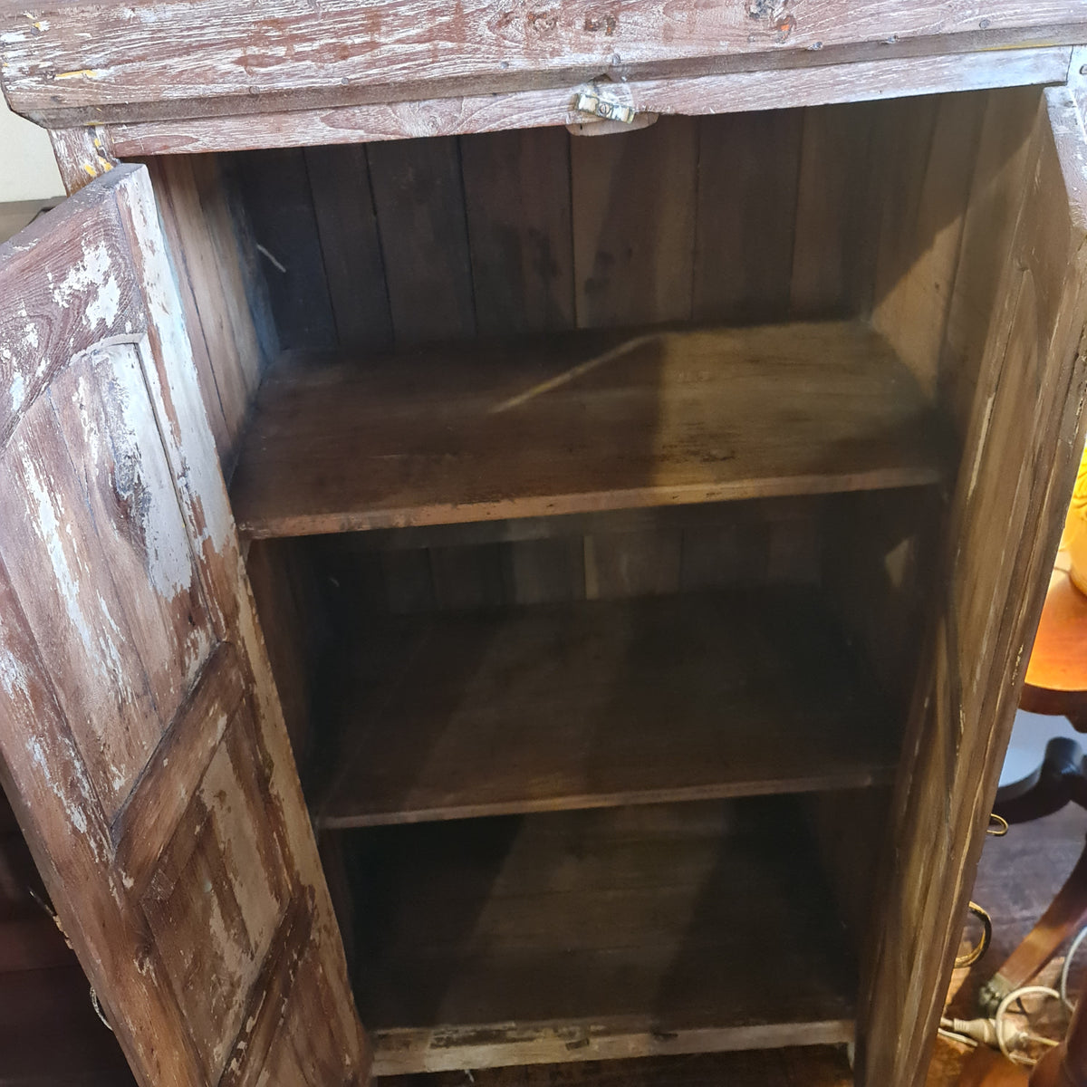 Rustic Vintage Country Style Cabinet for Linen or Pantry Products