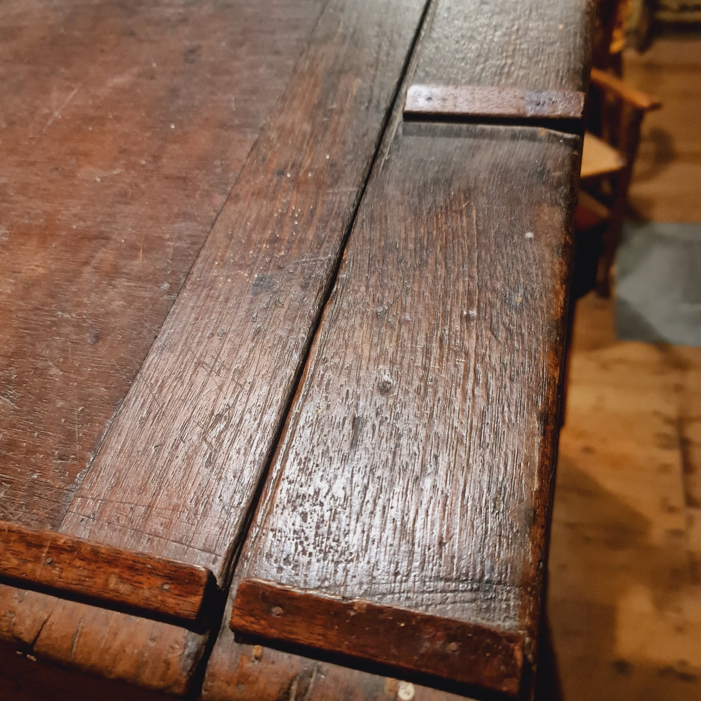 Antique Writing or Drawing Box with Inclined Top and Lift Up Lid