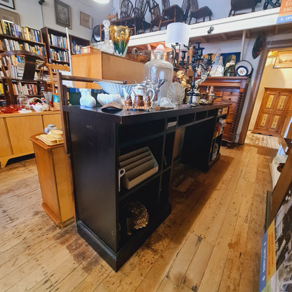 Modern Black Standing Desk with Huge Storage