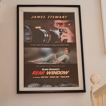 Framed poster of Rear Window Film by Alfred Hitchcock