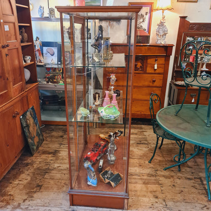 Antique Glass Display Cabinet with Wooden Frame made by Boston Co
