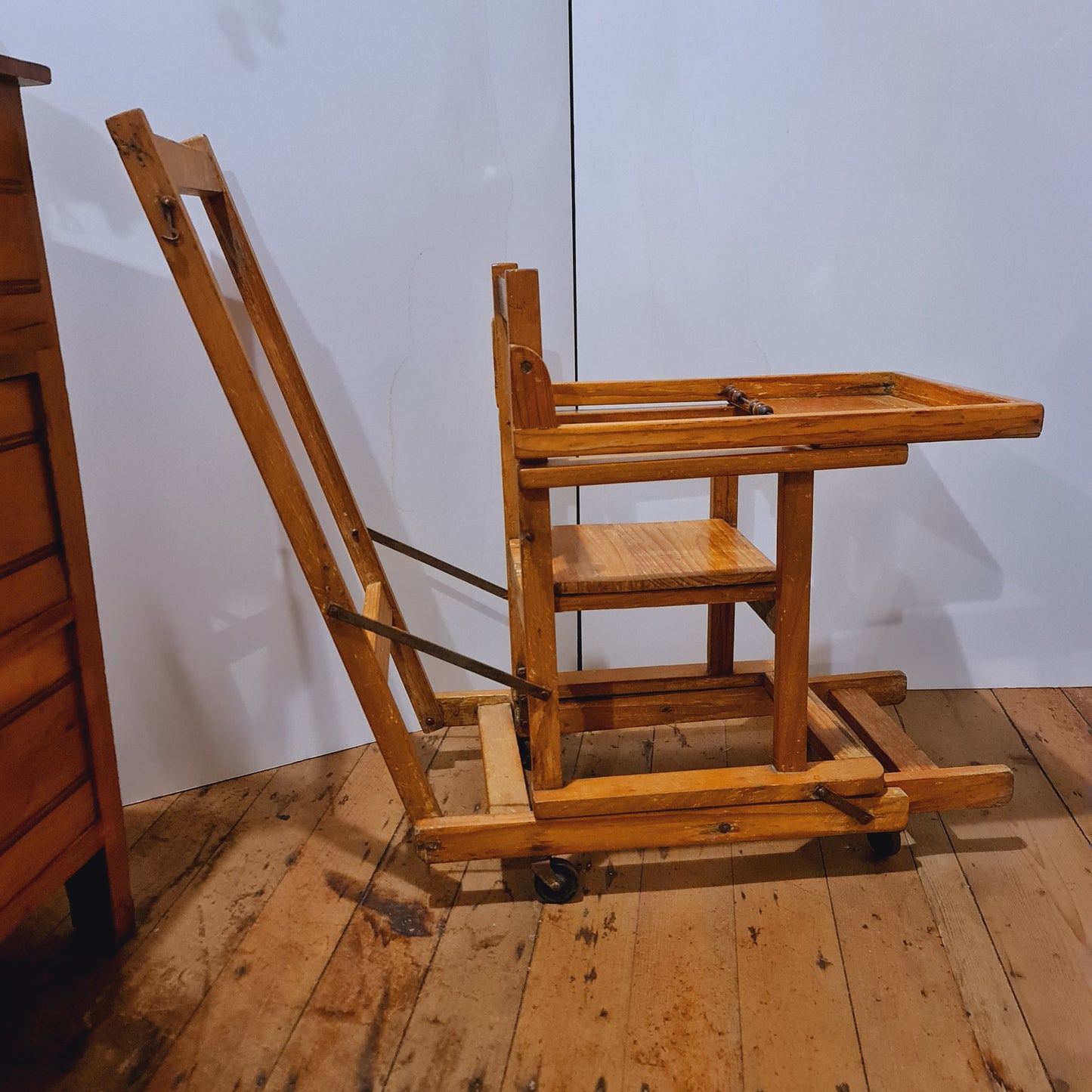 Antique Childs Hi Chair of Metamorphic Design