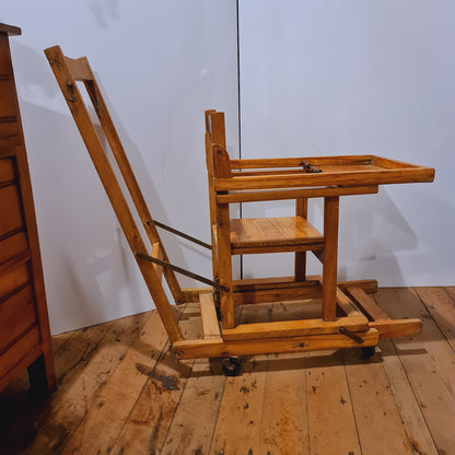 Antique Childs Hi Chair of Metamorphic Design