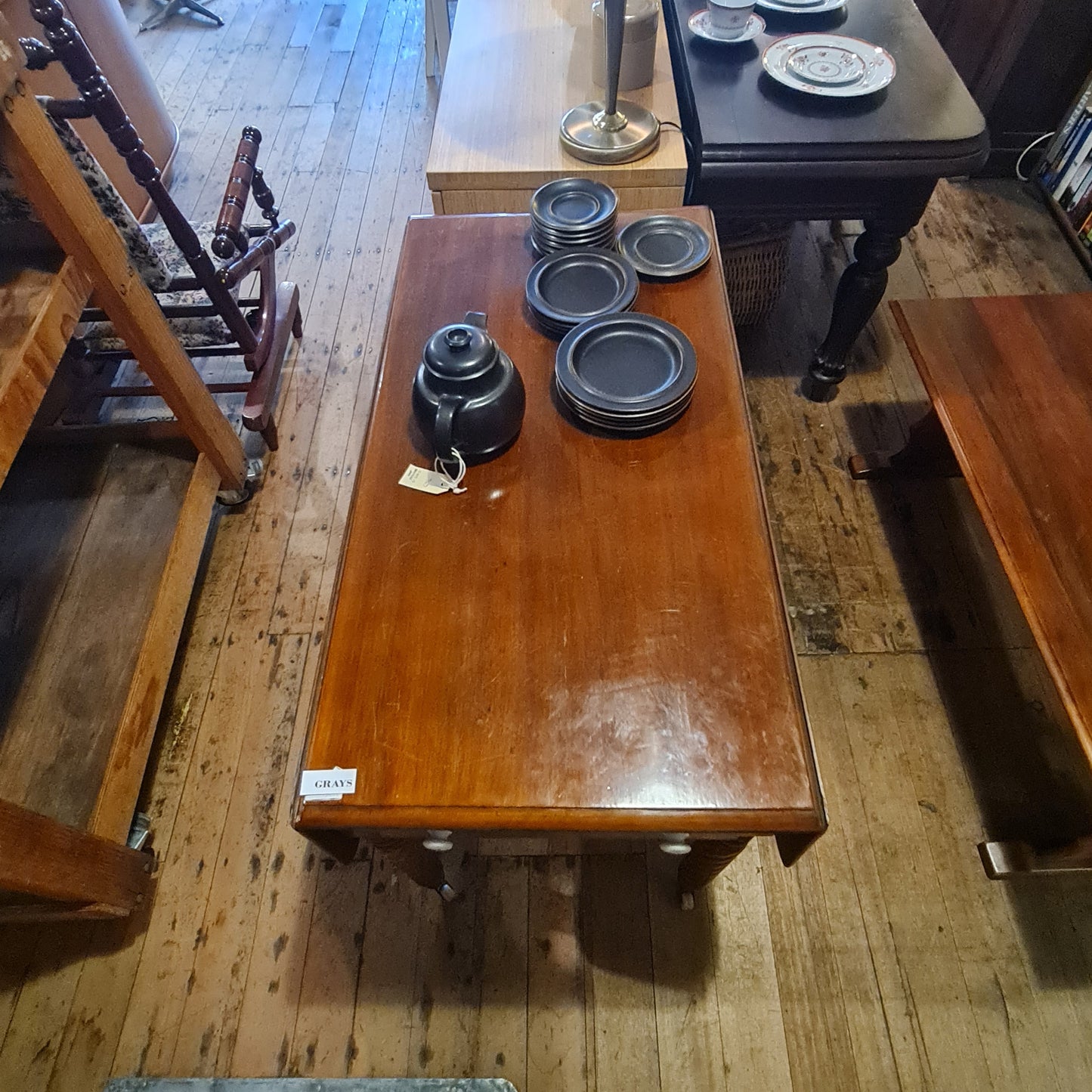 Drop Sided Extending Antique Dining Table