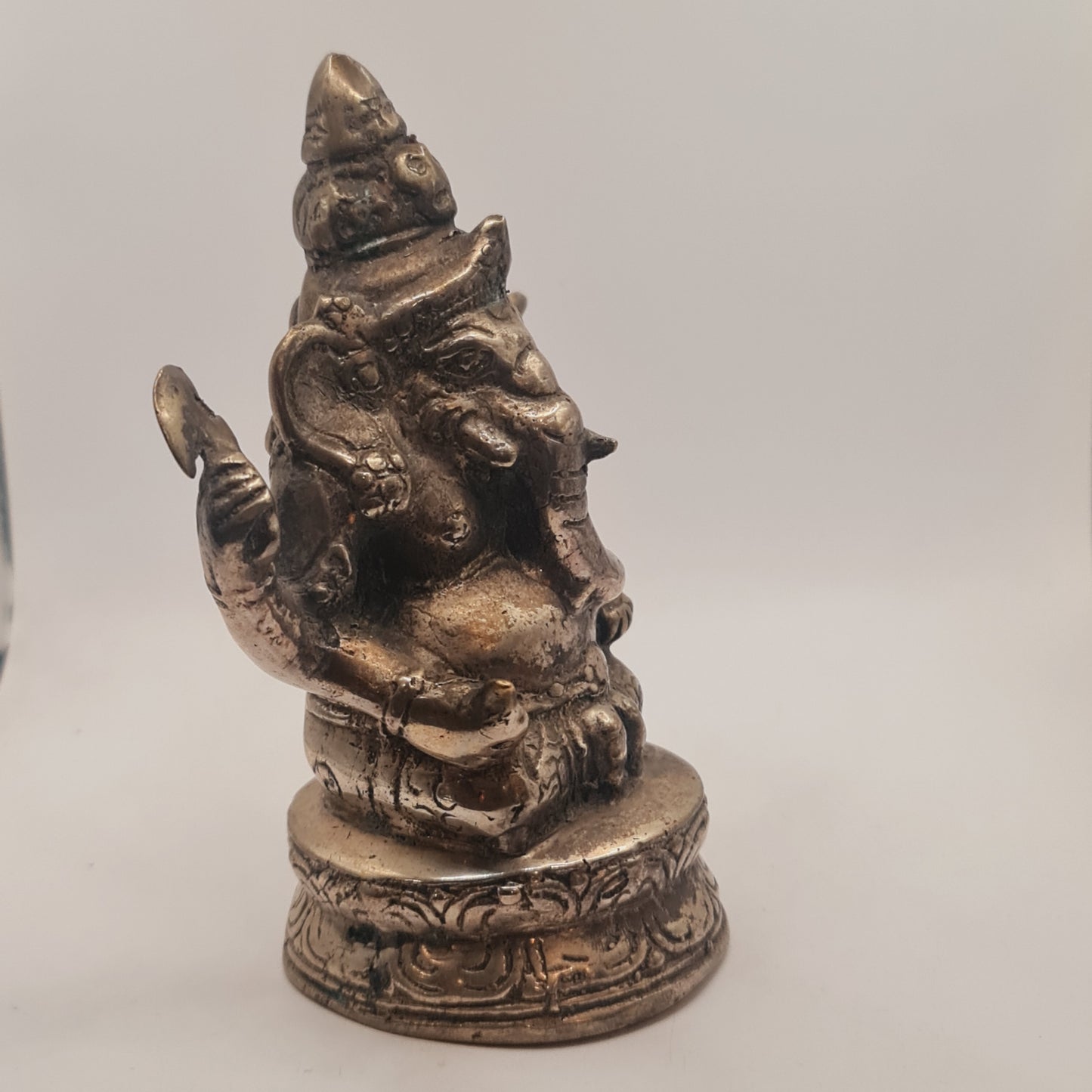 Ganesh Indian Folklore Statue Silver