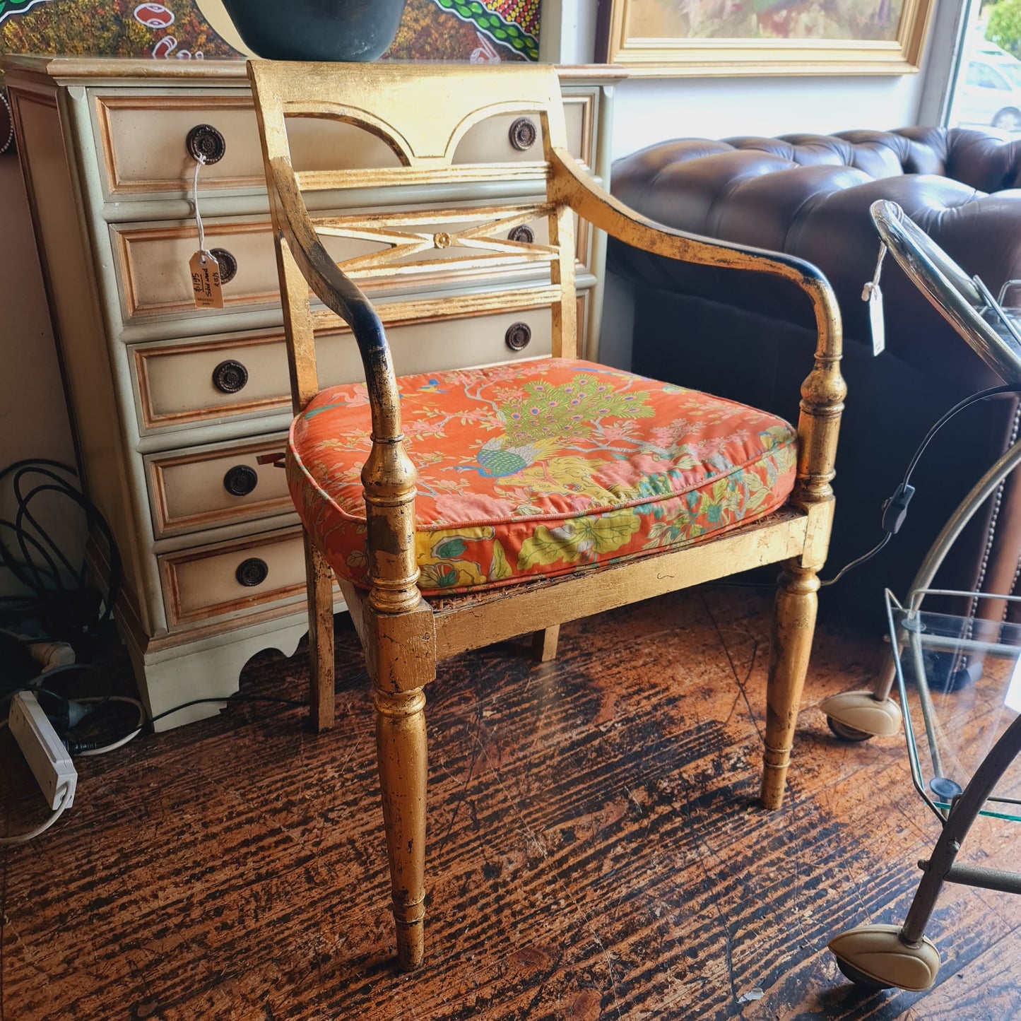 Pair of Gilt Painted Armchairs