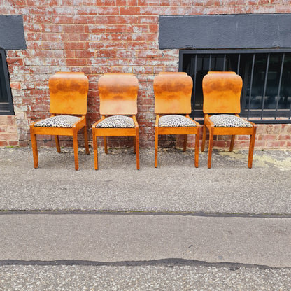 Deco Dining Chairs Six 6 Birds Eye Maple For Repair