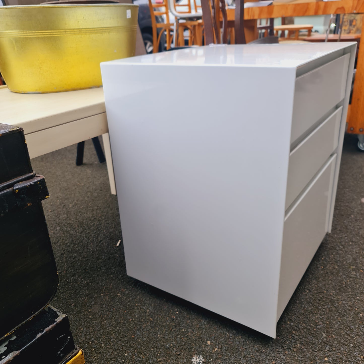 Drawer Unit Folded Steel Aero White
