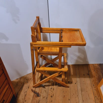 Antique Childs Hi Chair of Metamorphic Design