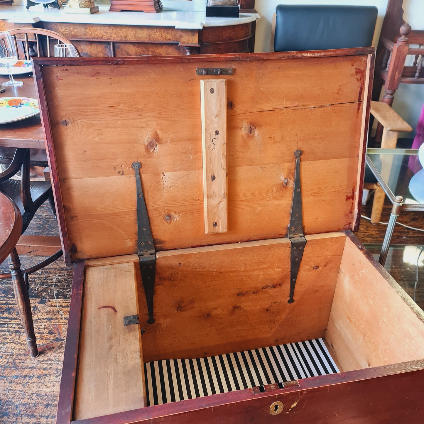 Antique Wooden Trunk Box
