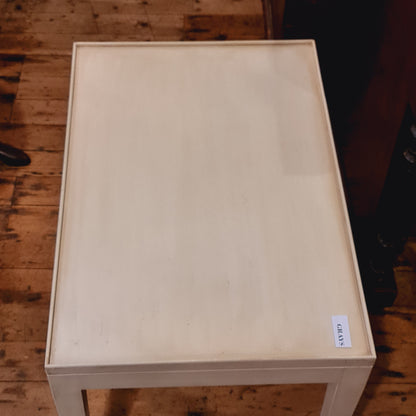 Coffee Table Rectangular White Limed Finish