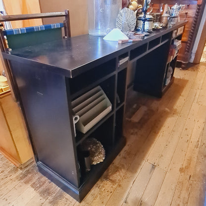 Modern Black Standing Desk with Huge Storage