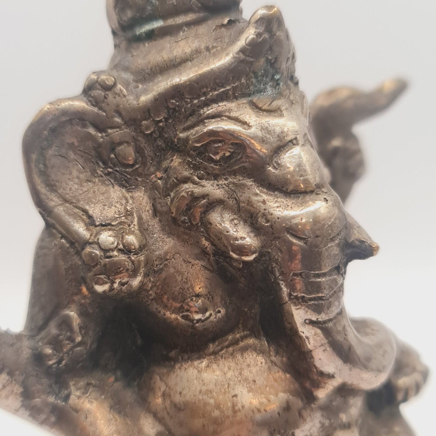 Ganesh Indian Folklore Statue Silver