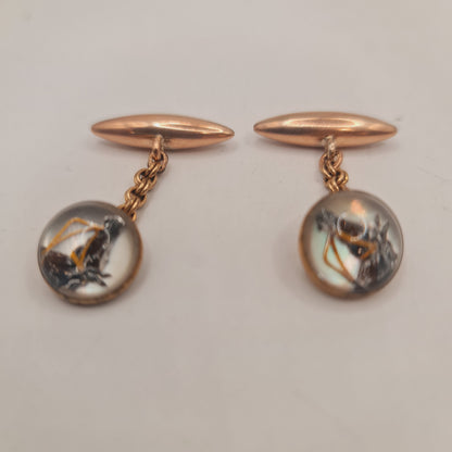 Gold plated Horse or Equestrian Vintage Cufflinks