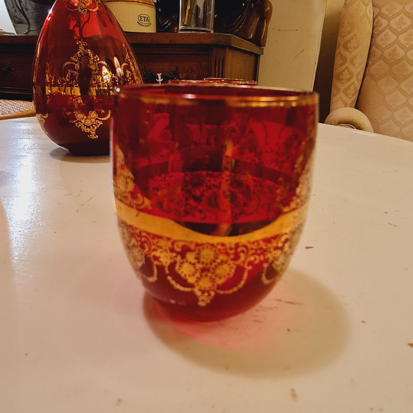 Decanter and Glasses from Murano Italian Glass Works