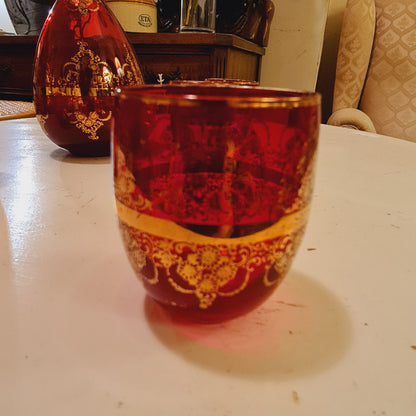 Decanter and Glasses from Murano Italian Glass Works
