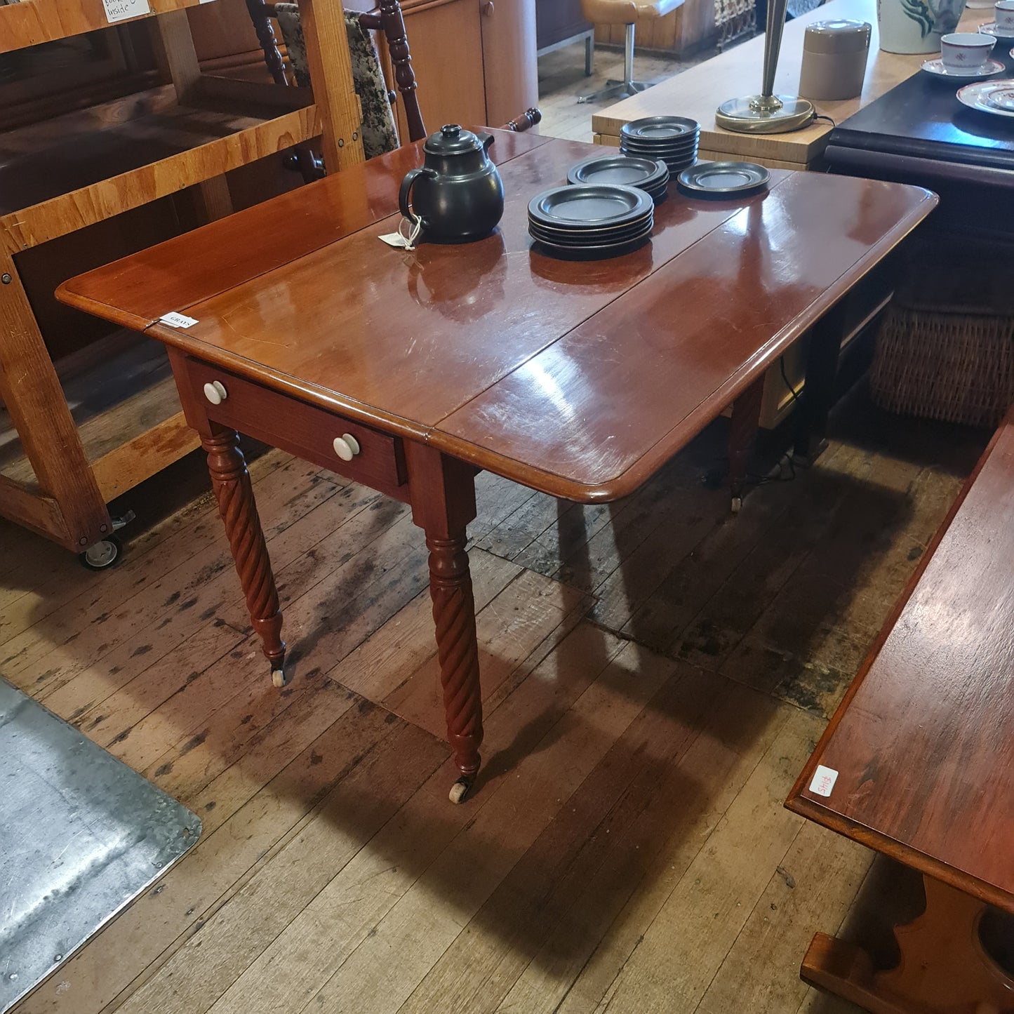 Drop Sided Extending Antique Dining Table