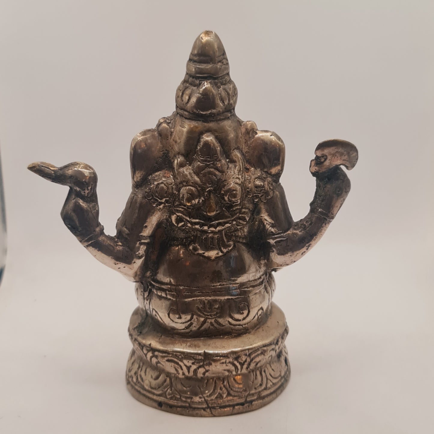 Ganesh Indian Folklore Statue Silver