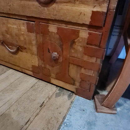 Japanese Tansu Cabinet Drawers in Two Parts