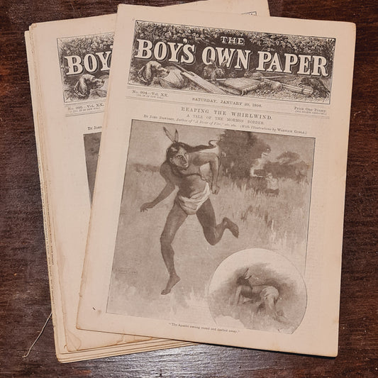 Six Volumes of the Boys Own Paper from the 1890's