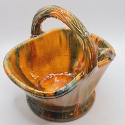 John Campbell Pottery Basket Australian Pottery