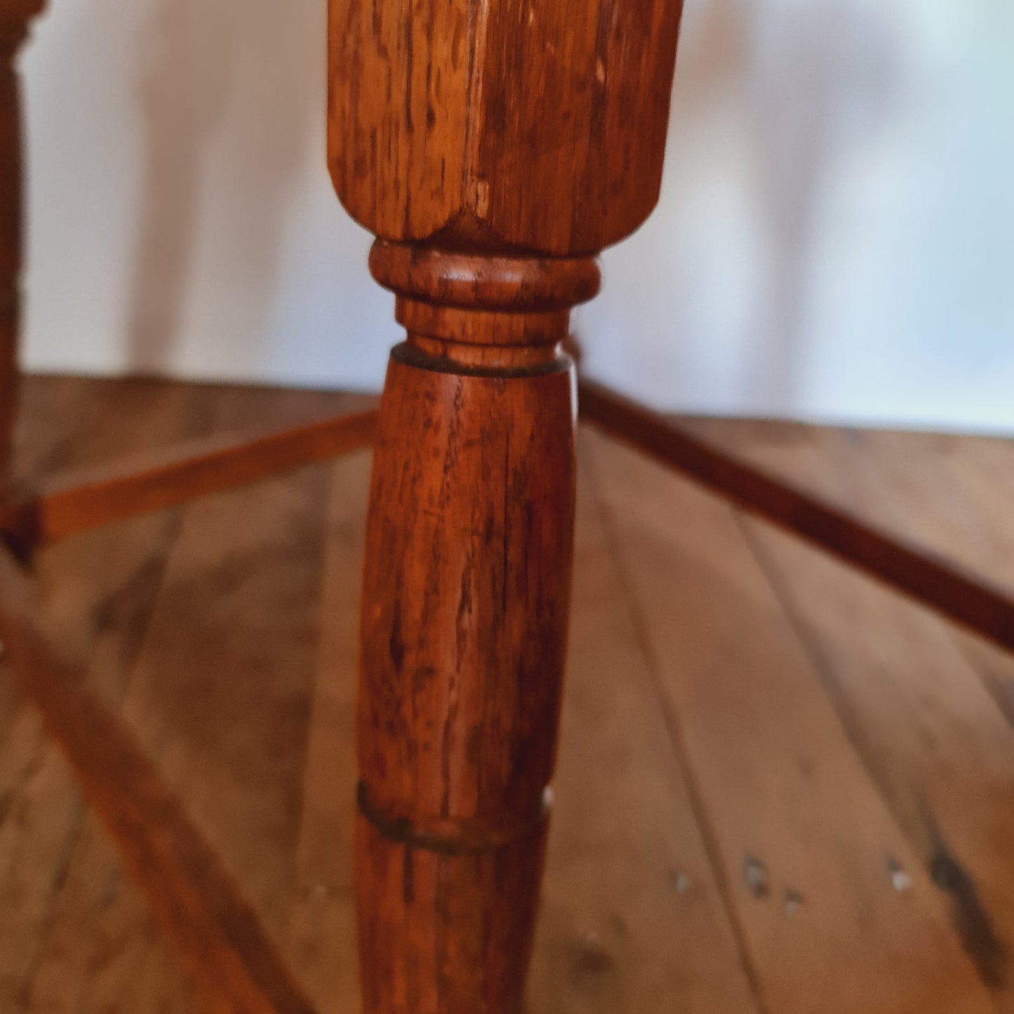 Antique Desk Chair from Holland Oak and Leather