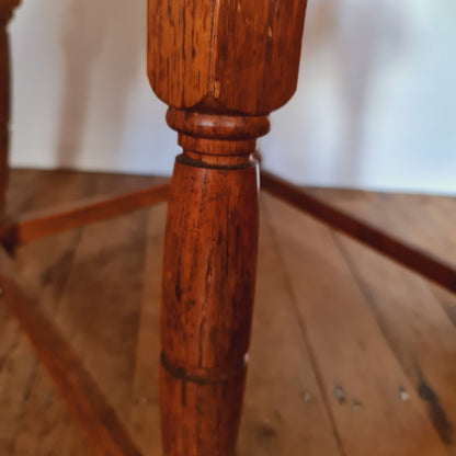 Antique Desk Chair from Holland Oak and Leather