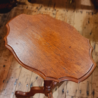 Antique Wine Table with Shaped Top