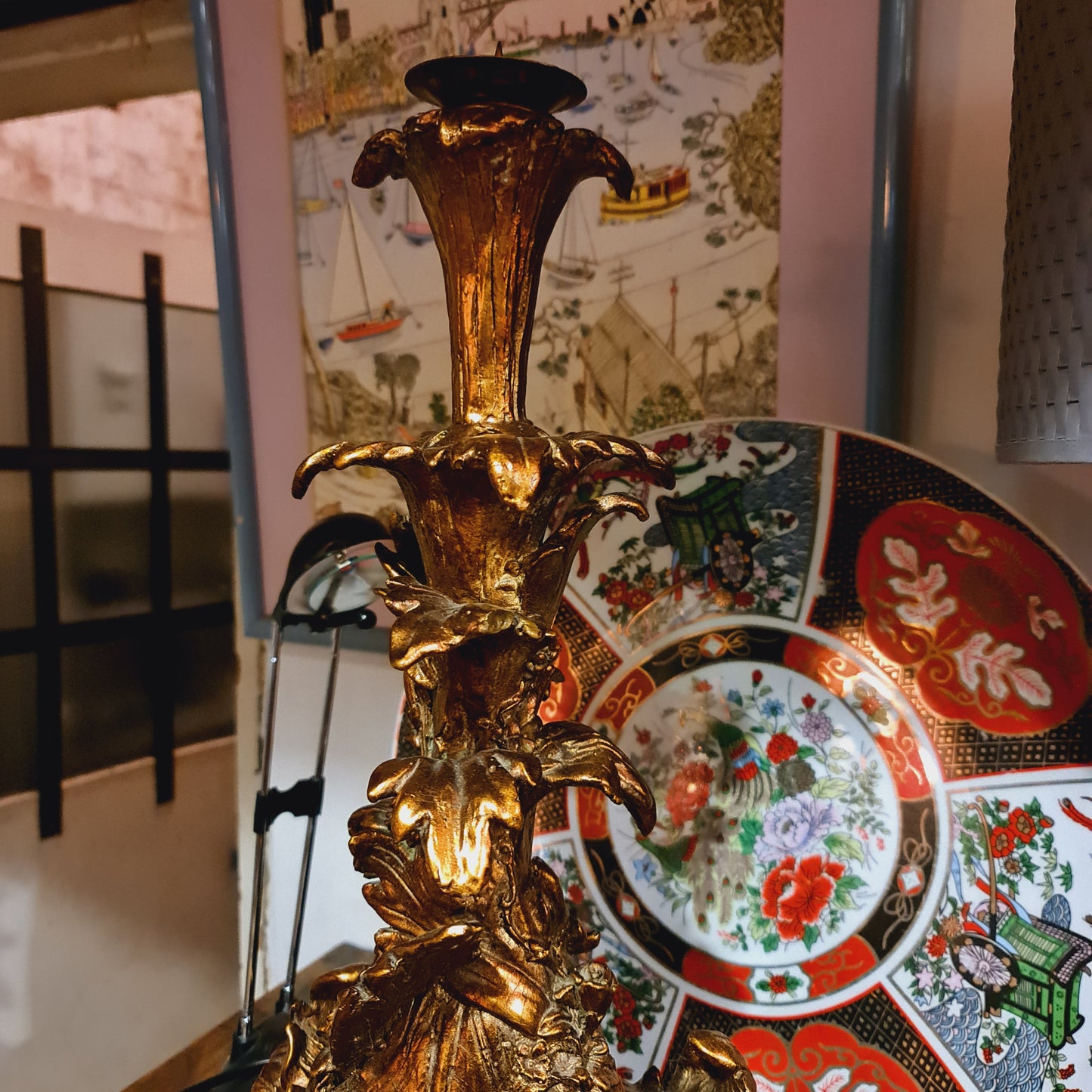 Pair of Candlesticks in the Rococo Style Reproduction