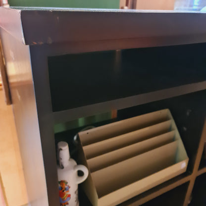 Modern Black Standing Desk with Huge Storage