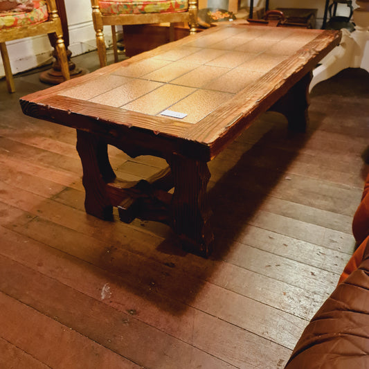 Tile Top Coffee Table Retro Style 1970's