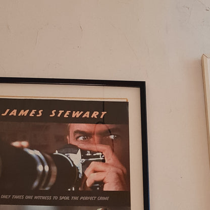 Framed poster of Rear Window Film by Alfred Hitchcock