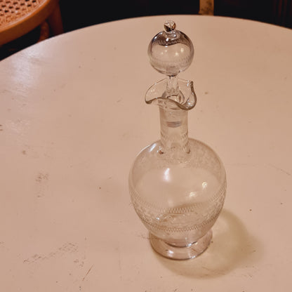 Antique Glass Decanter from Victorian England