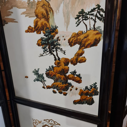 Three Panel Chinese Screen Room Divider Privacy Antique Style