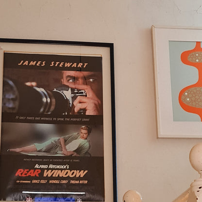 Framed poster of Rear Window Film by Alfred Hitchcock
