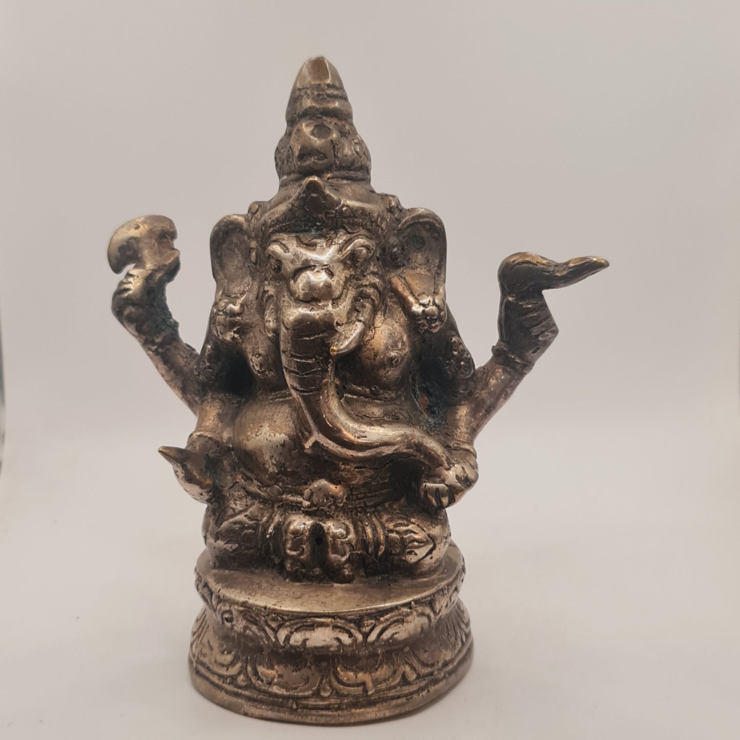 Ganesh Indian Folklore Statue Silver
