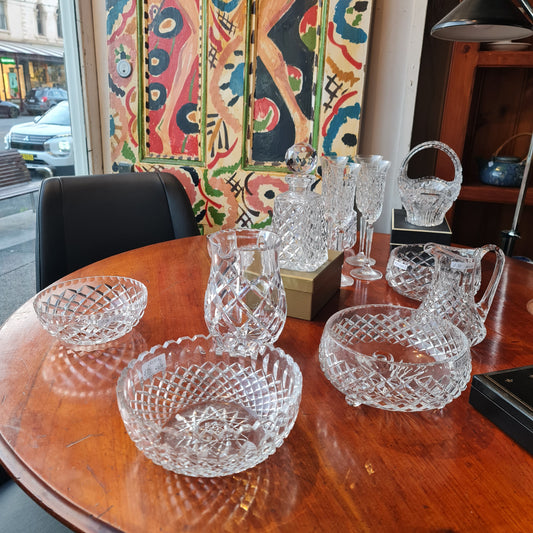 Assorted Crystal Lead Glass Vessels