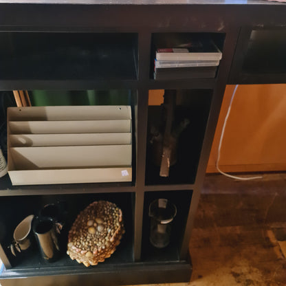 Modern Black Standing Desk with Huge Storage