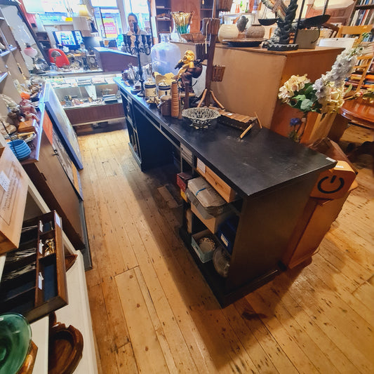 Modern Black Standing Desk with Huge Storage