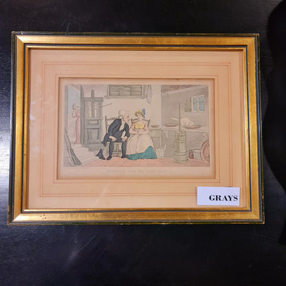 Hand coloured Engraving by Thomas Rowlandson 1826