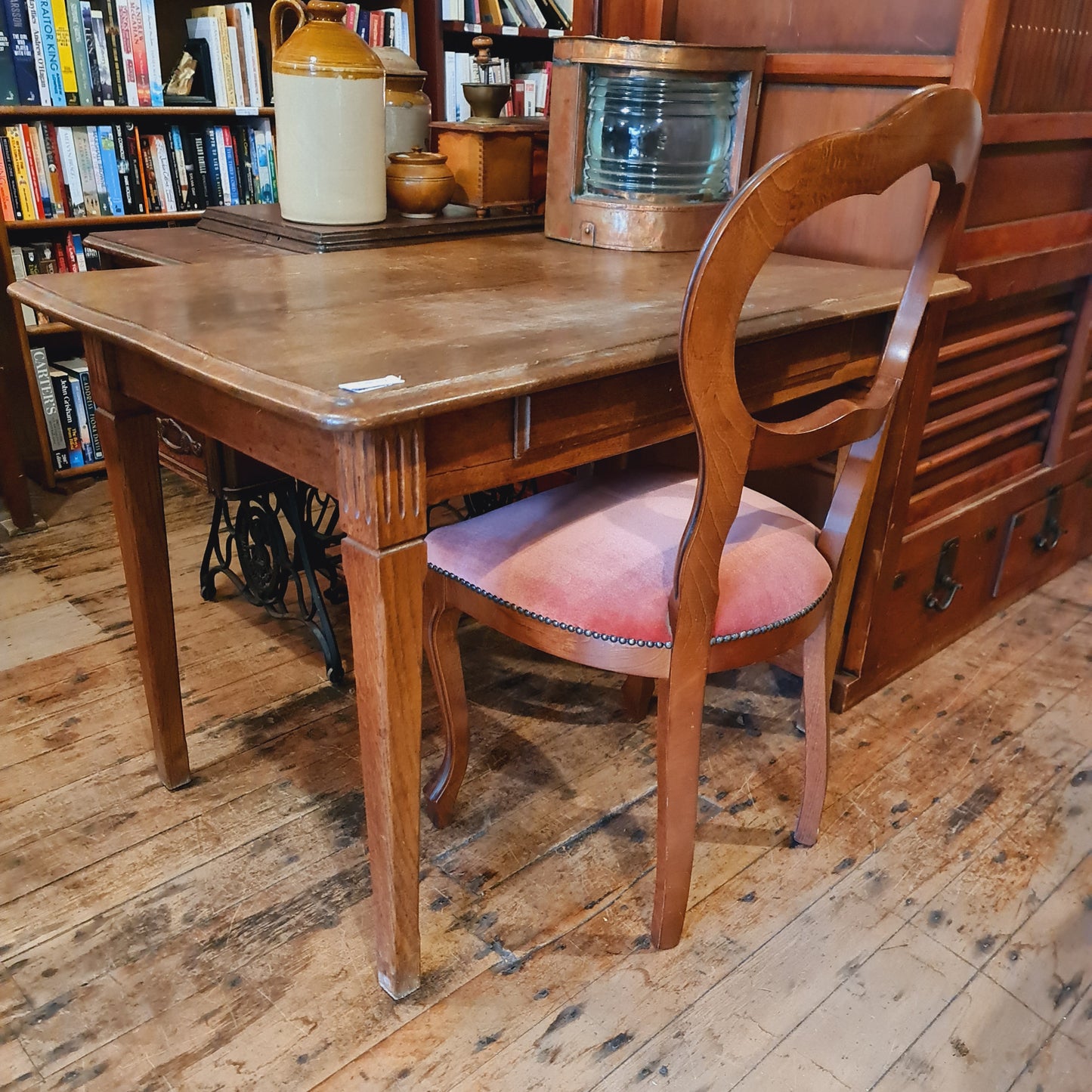 Oak Desk Compact for Home Office Antique