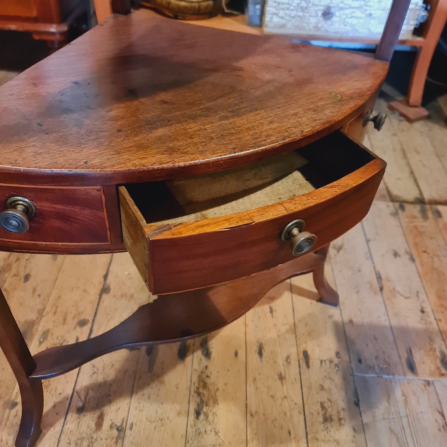 Georgian Watnot Corner Stand with Drawer
