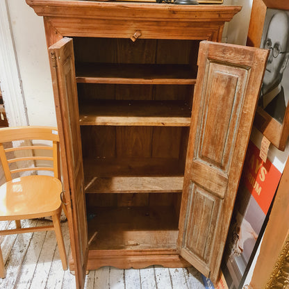Rustic cabinet with Painted Doors and Shelving