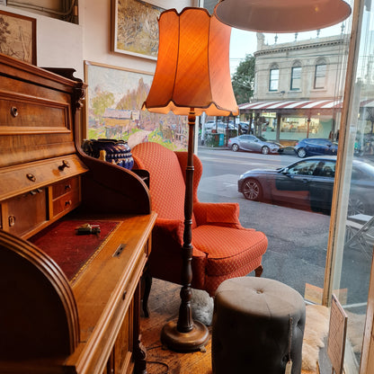 Standard Lamp with Wooden Base in the Vintage Style