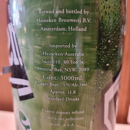 Jerobaum Size Heineken Bottle for Heineken in 2001 3 Litres