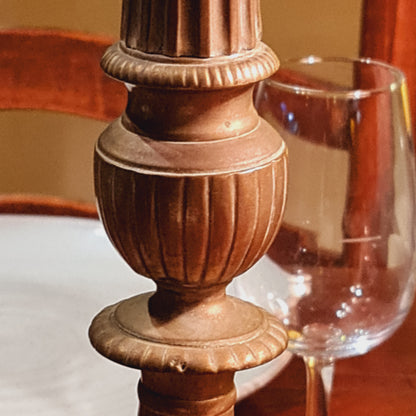 Pair of Antique Brass Candlesticks Pricketts