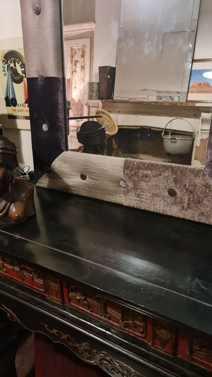 Jimmy Possum Framed Mirror Velvet Buttoned