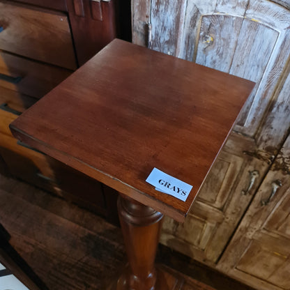 Antique Pedestal in Turned Blackwood for Plants Pot or Statue